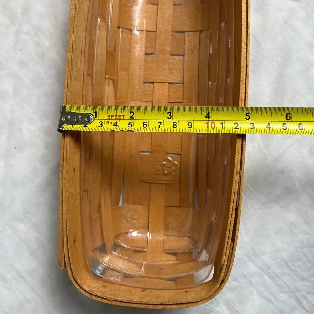 Vintage 90's Longaberger Magazine Baskets Standing Hand Woven